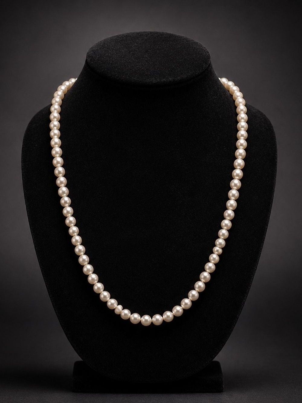 Classic Pearl Necklace in Cream - Women's Jewelry 9"